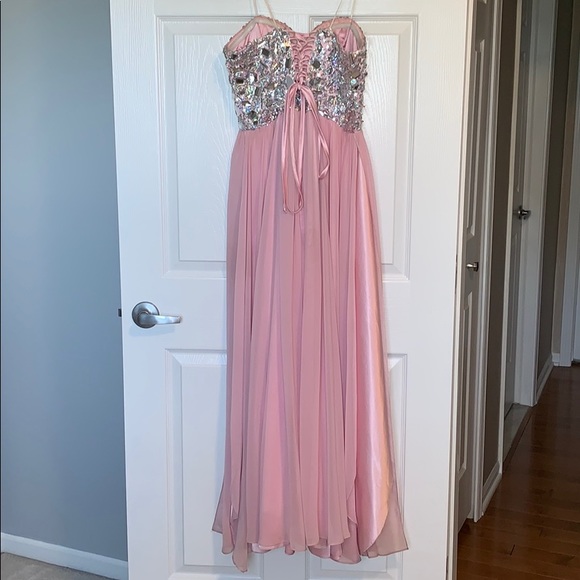 Nox Anabel Light Pink Prom Homecoming Dress - Picture 5 of 8